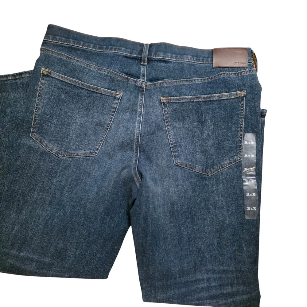Express Mens Straight Leg 4-Way Hyper Stretch Jeans Dark Wash 36x30 NWT